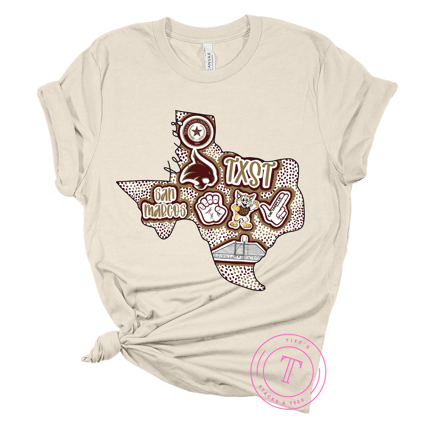 TXST Bobcats Hand Drawn Texas