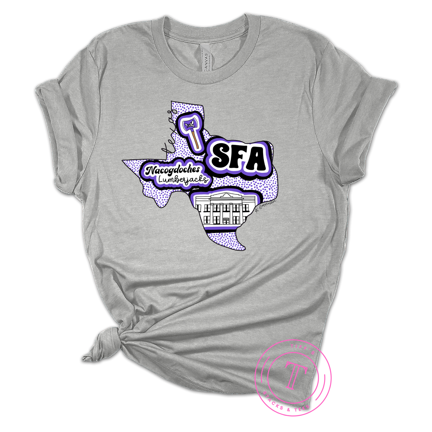 SFA Lumberjacks Hand Drawn Texas