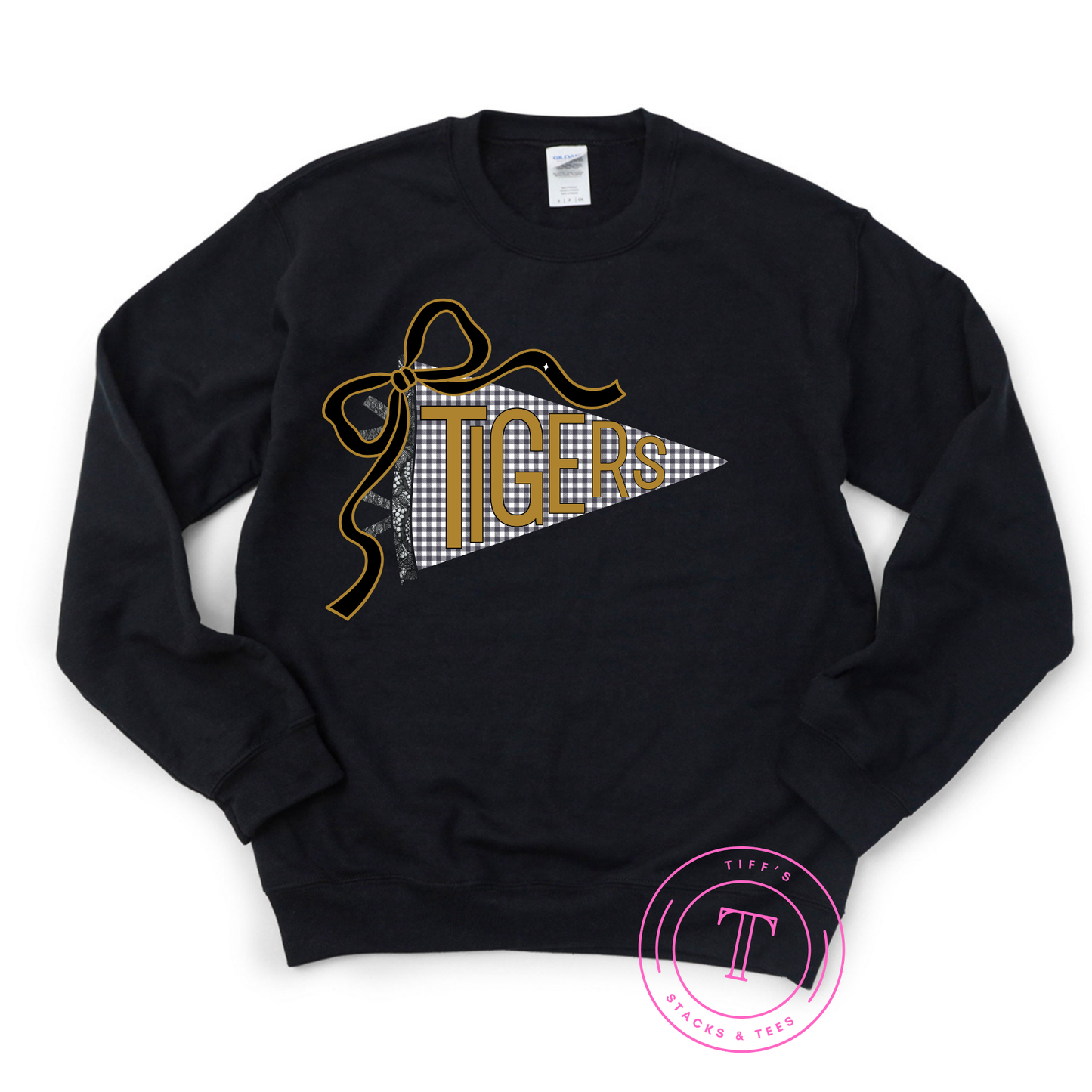 Tigers Black & Gold Pennant Flag Youth