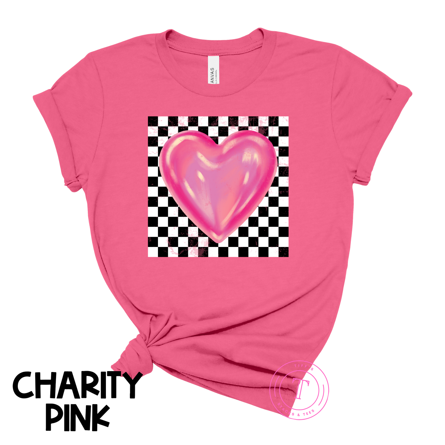 Checkered Pink Heart