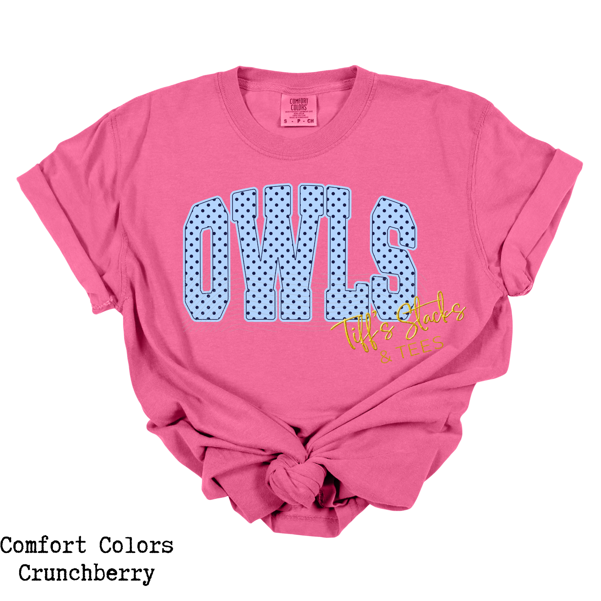 Owls Blue Polka Dot