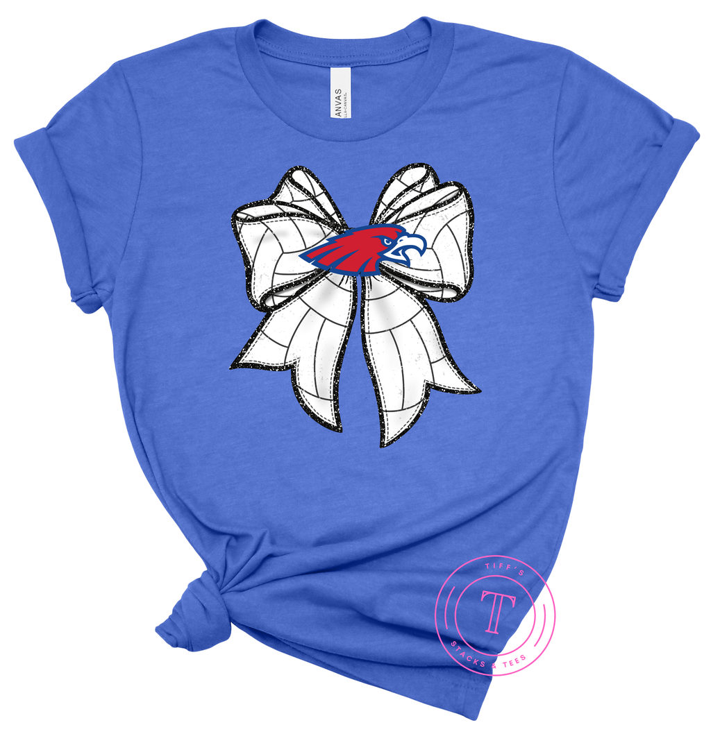 Volleyball Coquette Bow w/ War Eagles