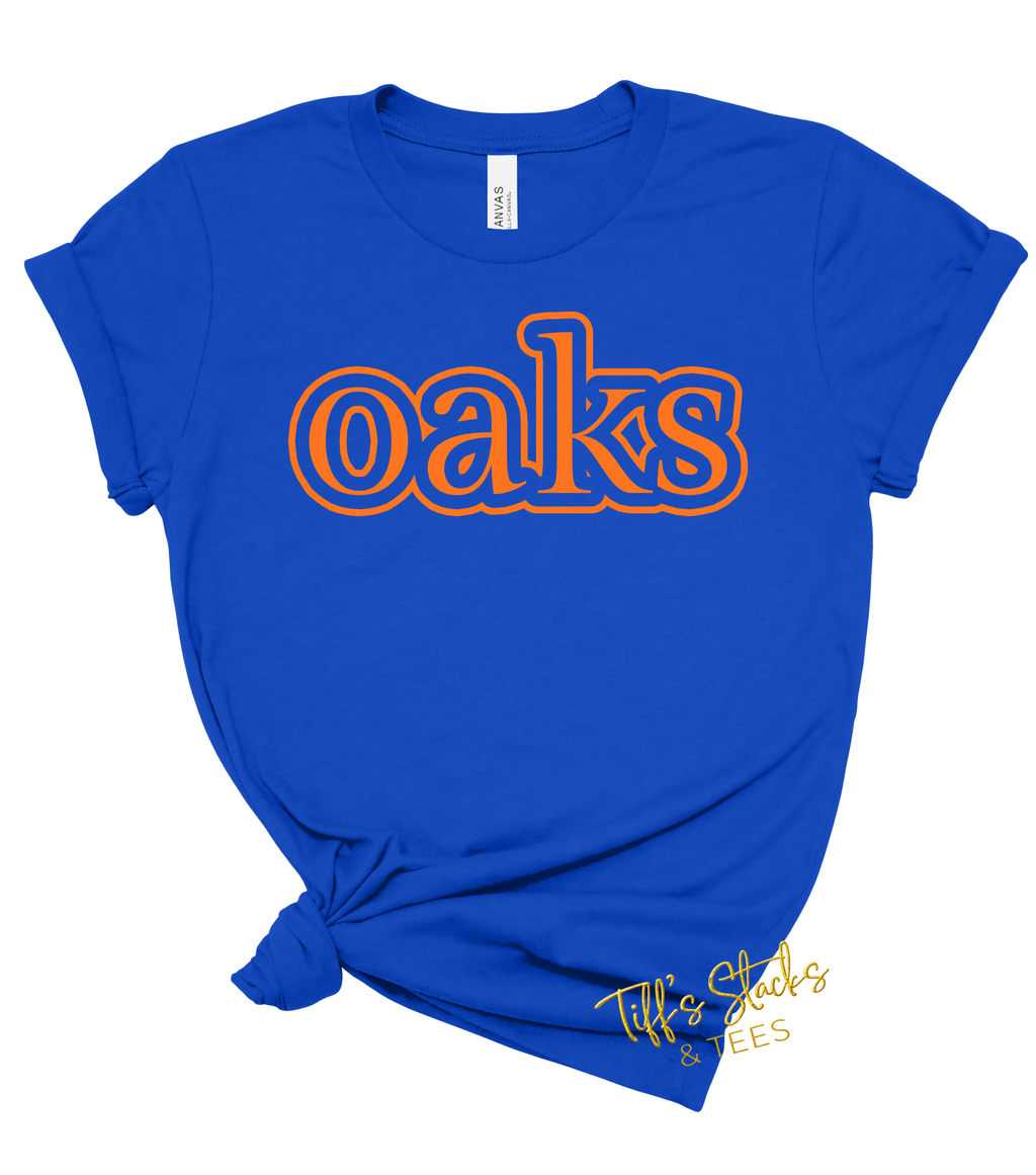 Custom School Mascot Bubble Double Outlined Youth