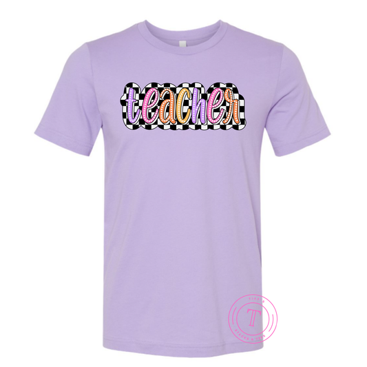 Teacher w/ Black & White Checkers