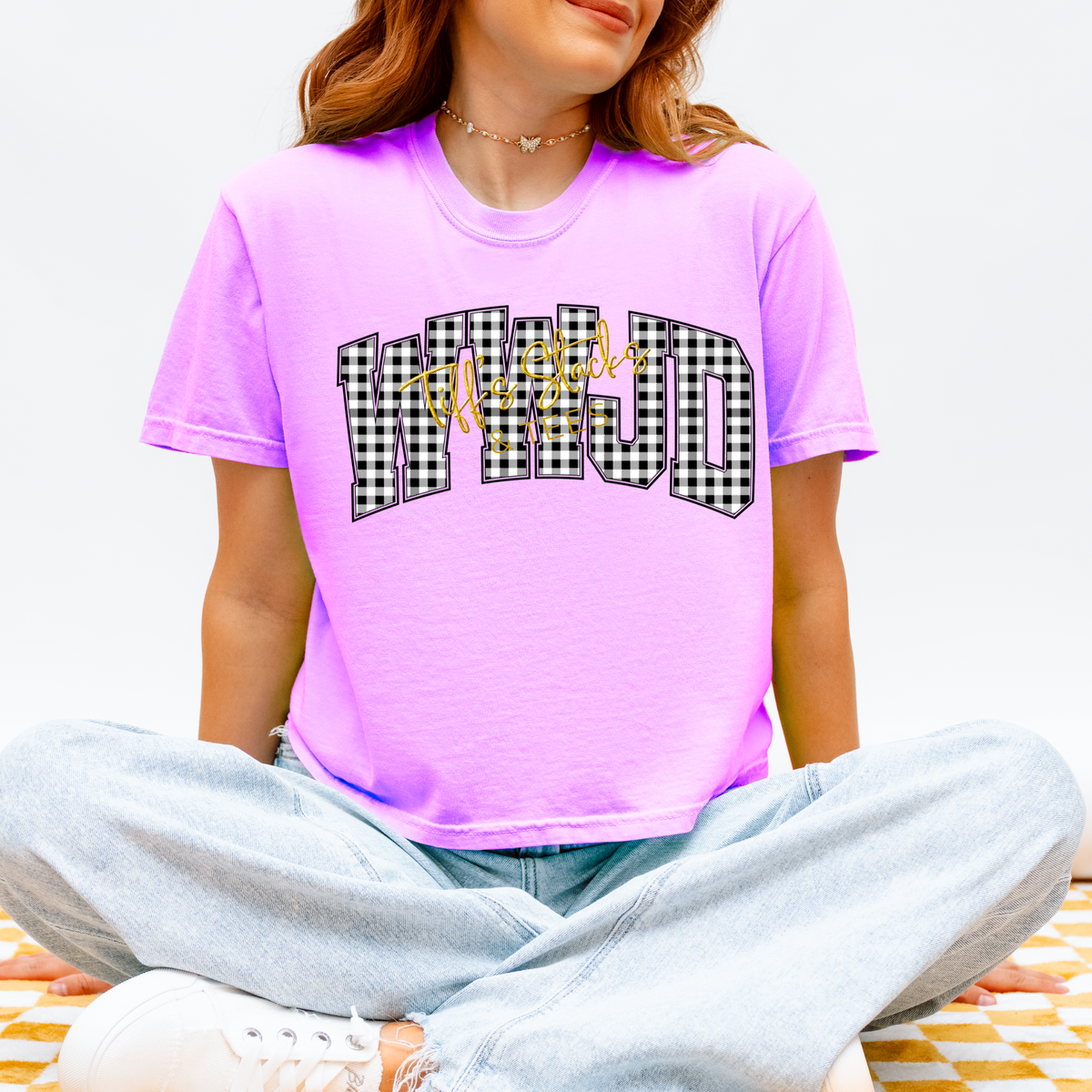 WWJD Black Checkered
