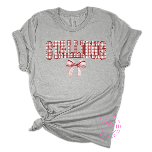 Stallions Maroon Gingham Coquette Youth