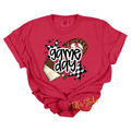 Baseball Game Day Checkered Stars Youth
