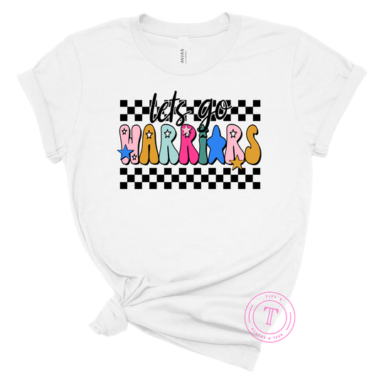 Let's Go Warriors Checkered Youth