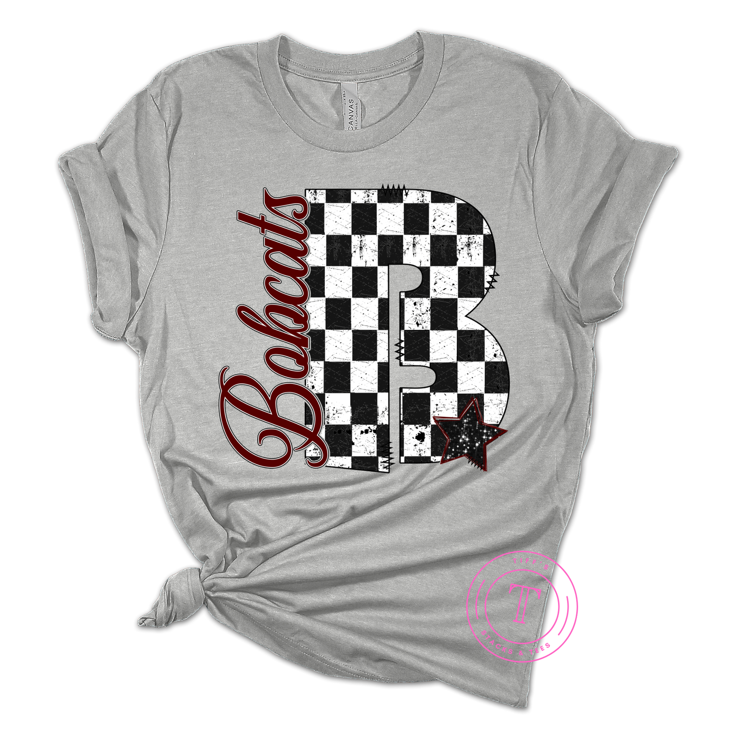 Bobcats Checkered B