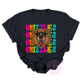 Grizzlies Preppy Neon Mascot Youth