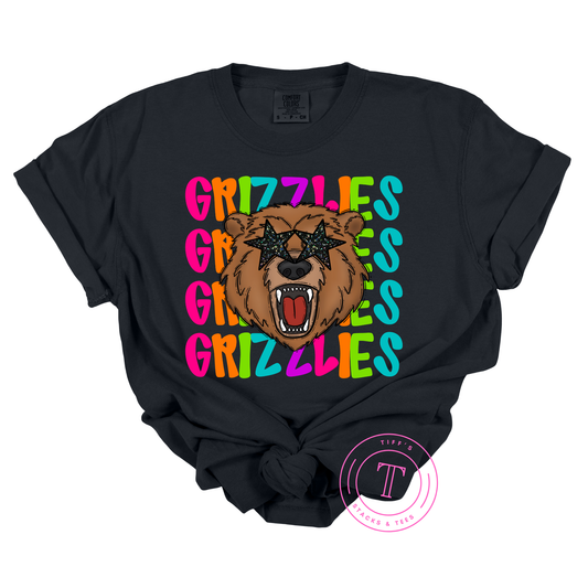 Grizzlies Preppy Neon Mascot Youth