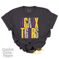 Geaux Tigers Distressed Metallic Dal Dot