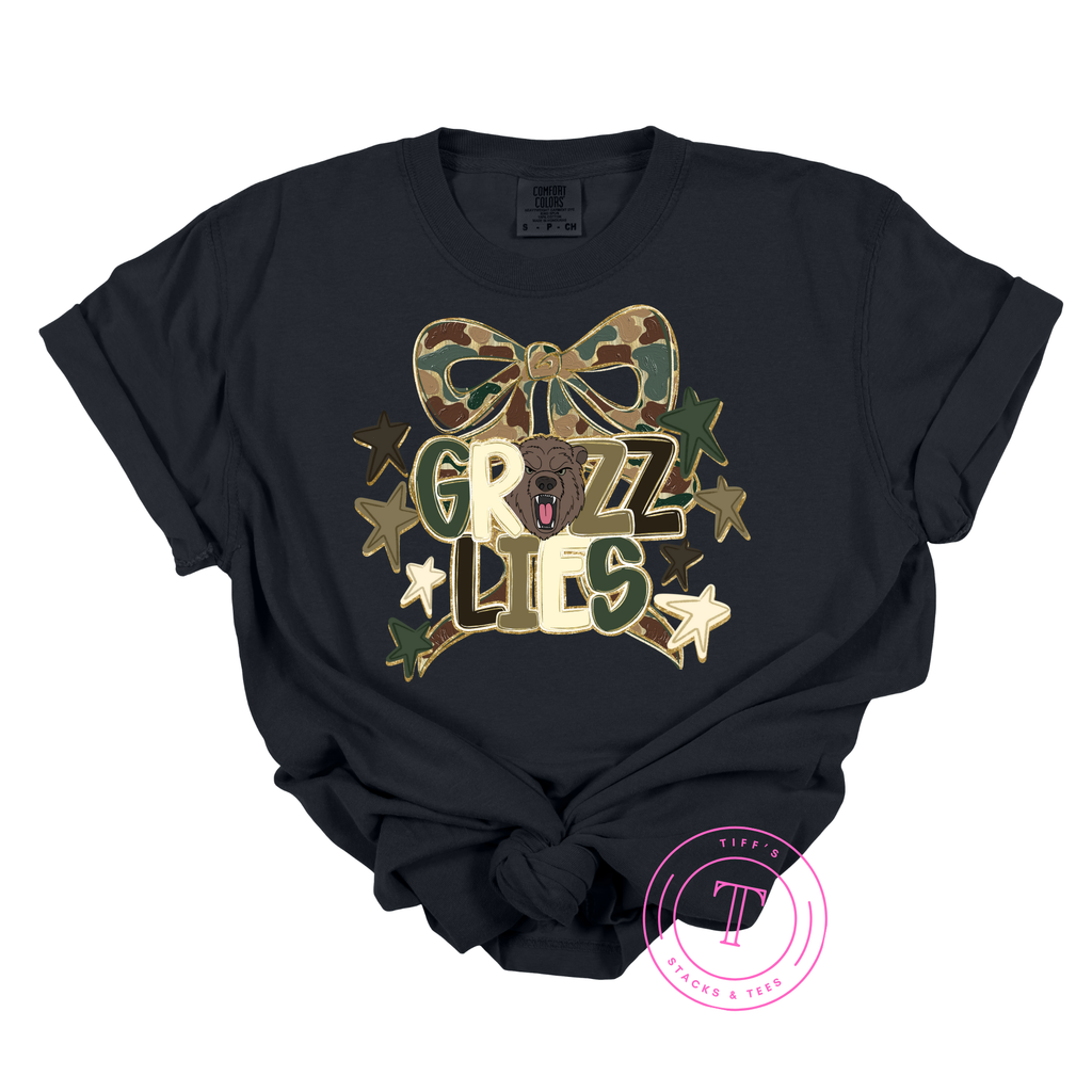 Grizzlies Camo Preppy Mascot Youth