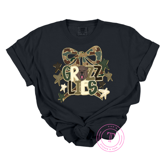 Grizzlies Camo Preppy Mascot Youth