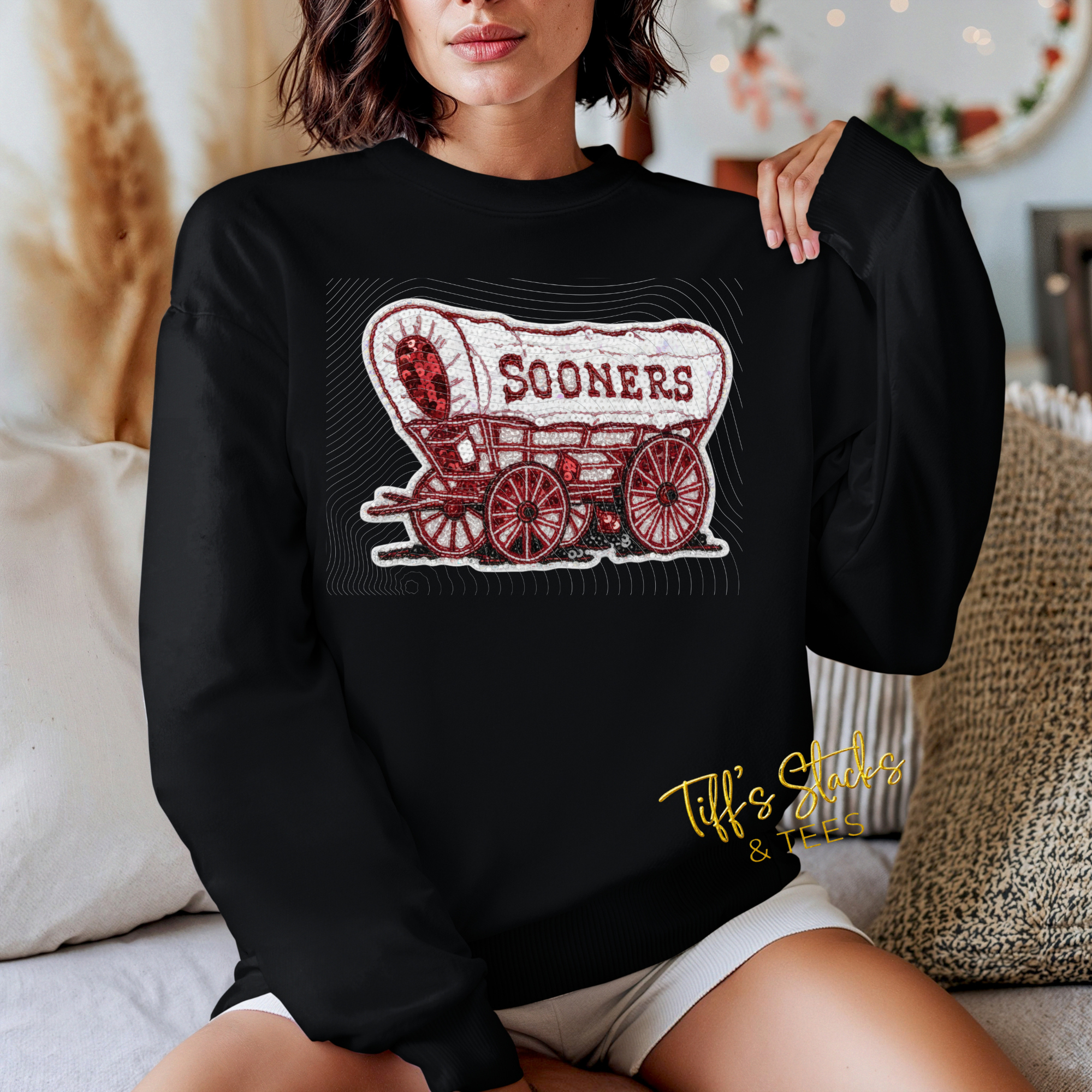 Sooners Faux Sequins