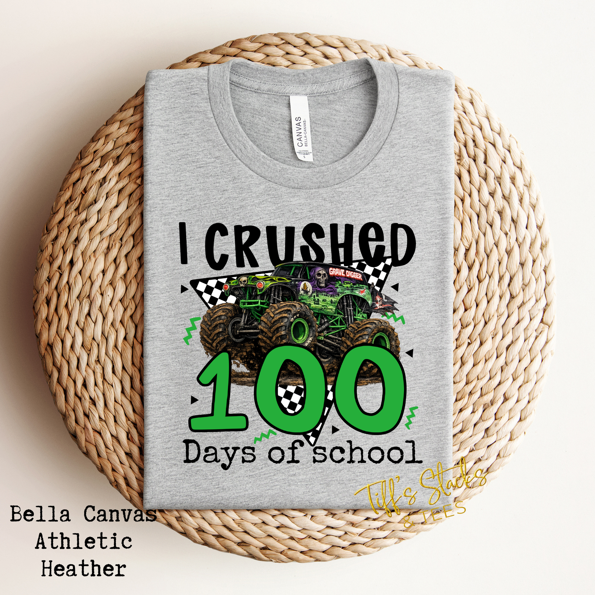 I Crushed 100 Days of School Green Youth