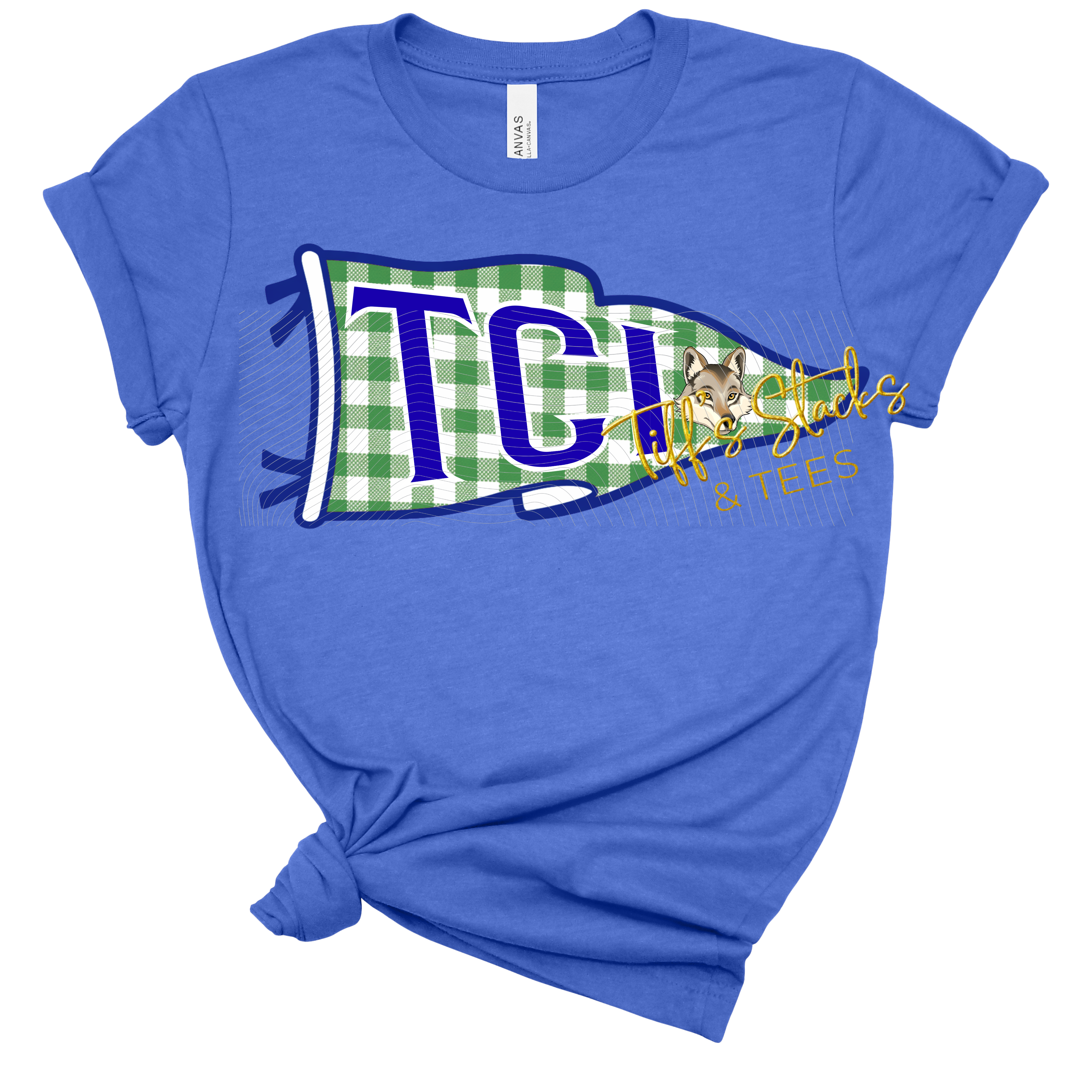 TCI Timberwolves Gingham Pennant Youth