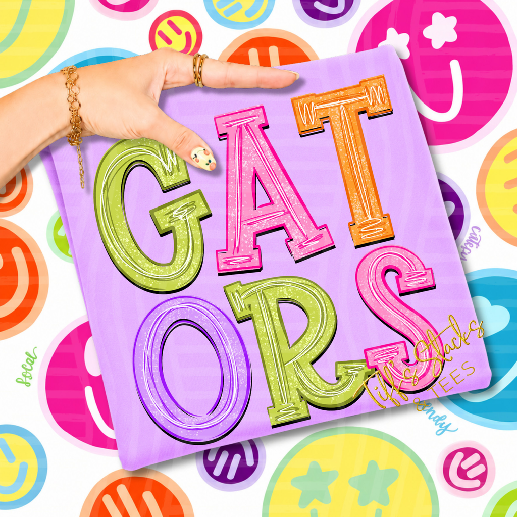 Gators Neon Stacked Mascot Youth