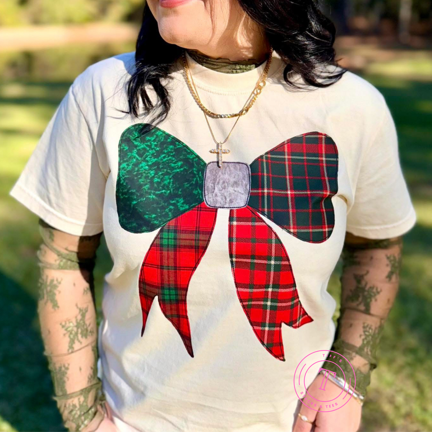 RL Plaid Christmas Bow