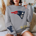 Patriots Faux Yarn w/ Sleeve Print