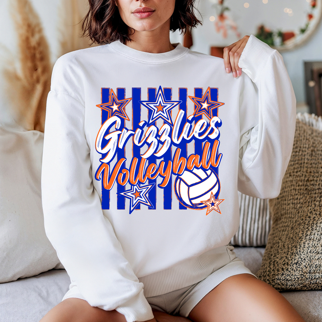 Grizzlies Volleyball Preppy Stripe
