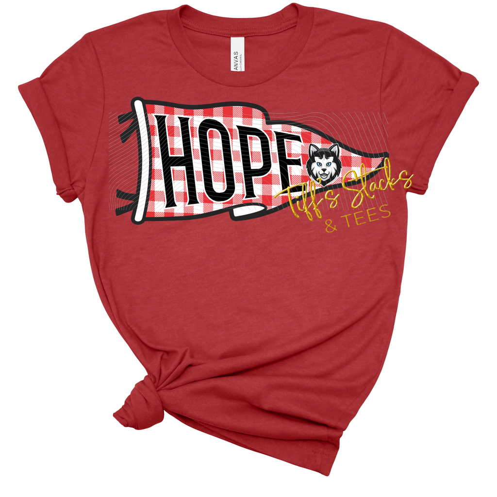 Hope Huskies Gingham Pennant Youth
