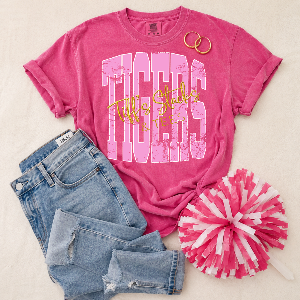 Tigers Pink Stretched Font
