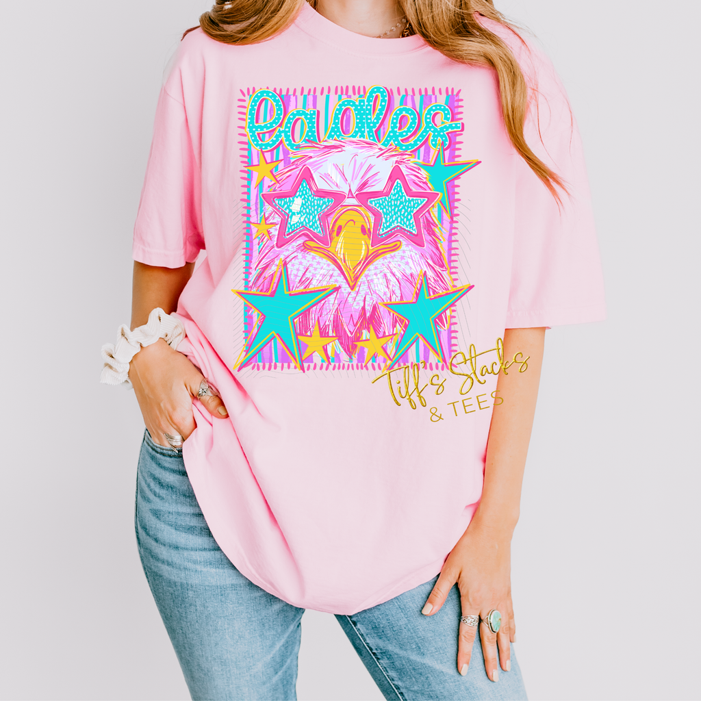 Eagles Neon Preppy Striped