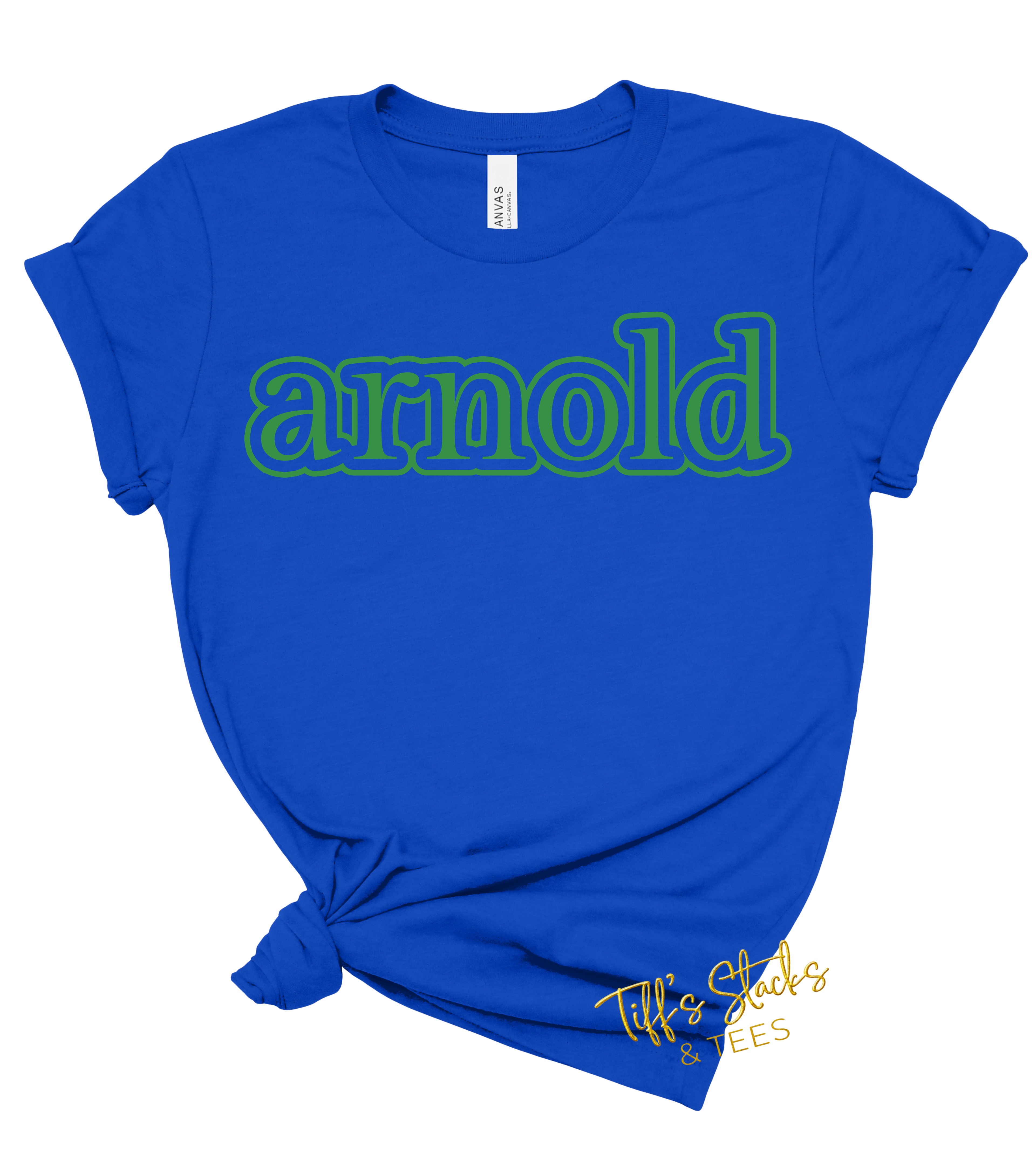 Custom School Mascot Bubble Double Outlined Youth