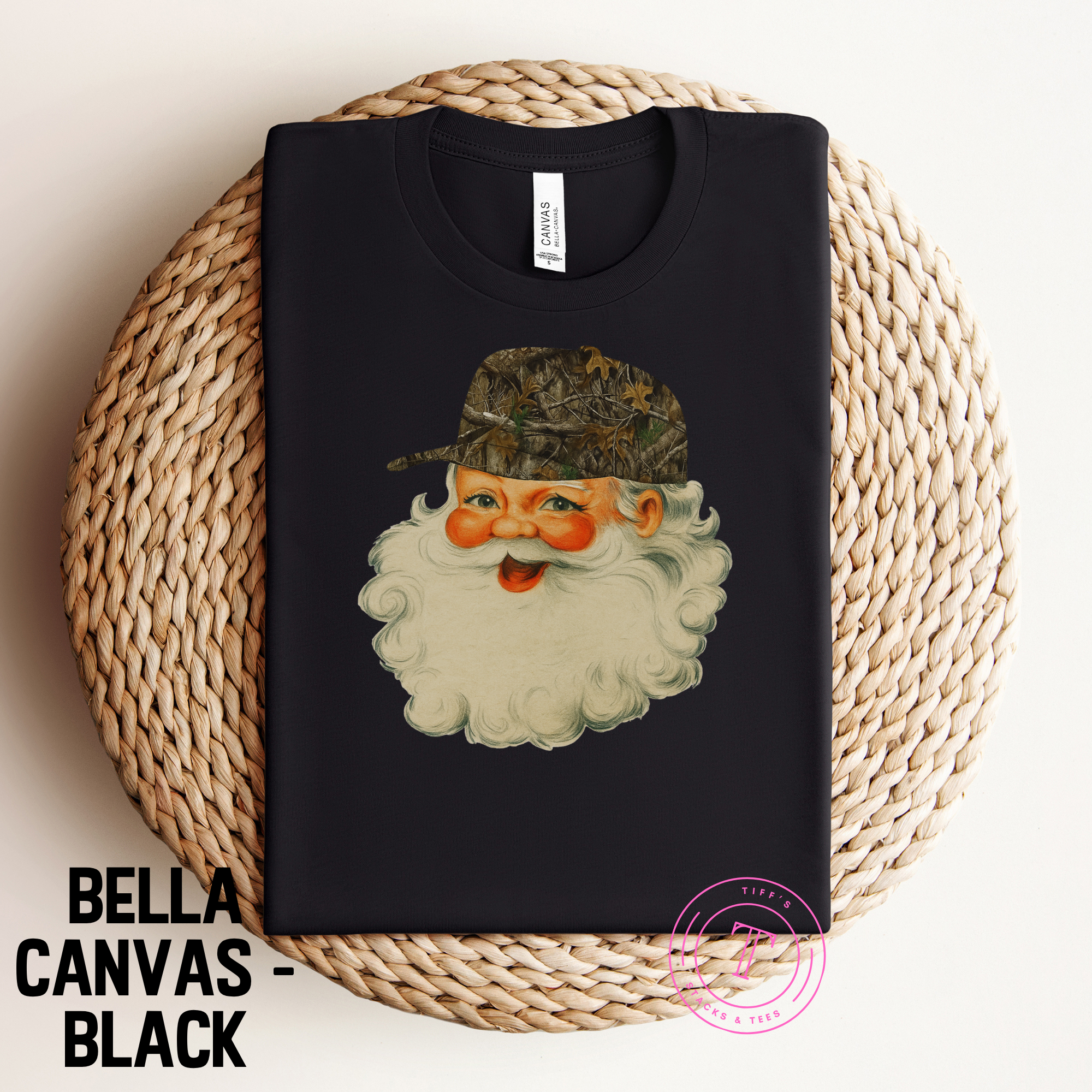 Santa in Camo Hat Youth