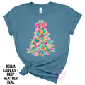 Christmas Tree Bright Brushstroke w/ Ornaments