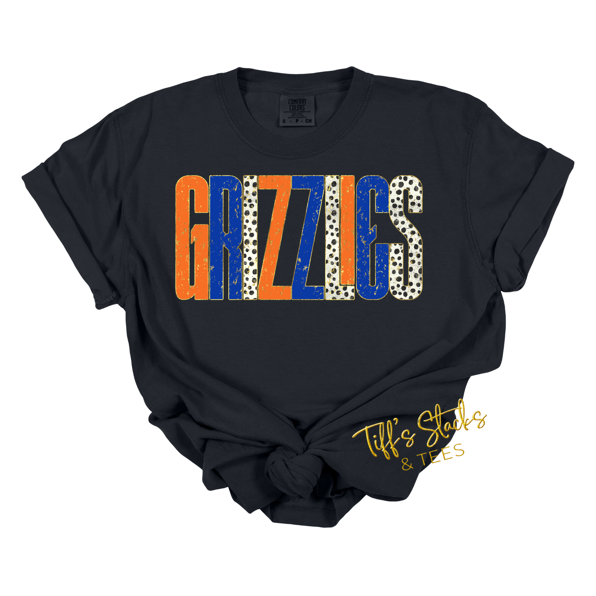 Grizzlies Distressed Metallic Dal Dot Youth