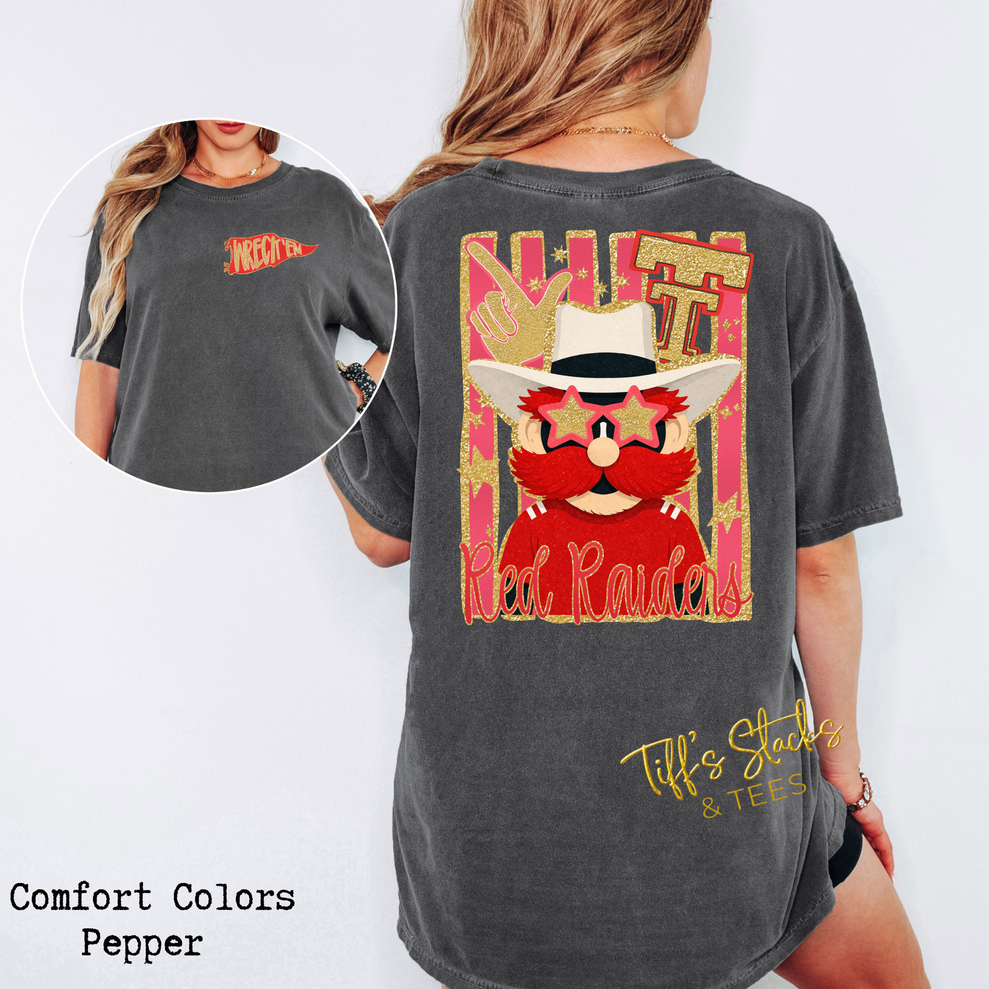 Texas Tech Folk Glitz Front/Back