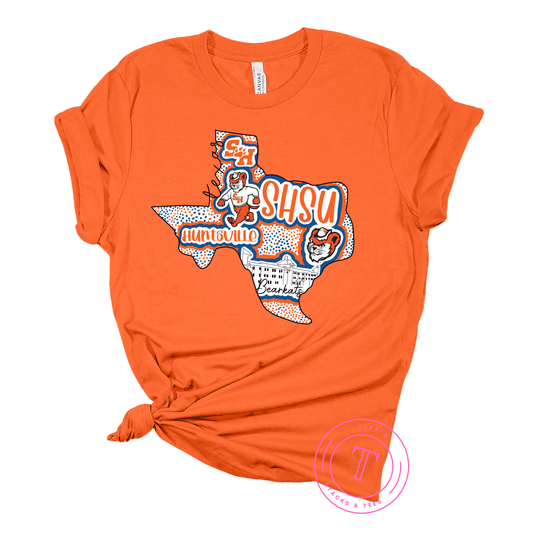 SHSU Bearkats Hand Drawn Texas