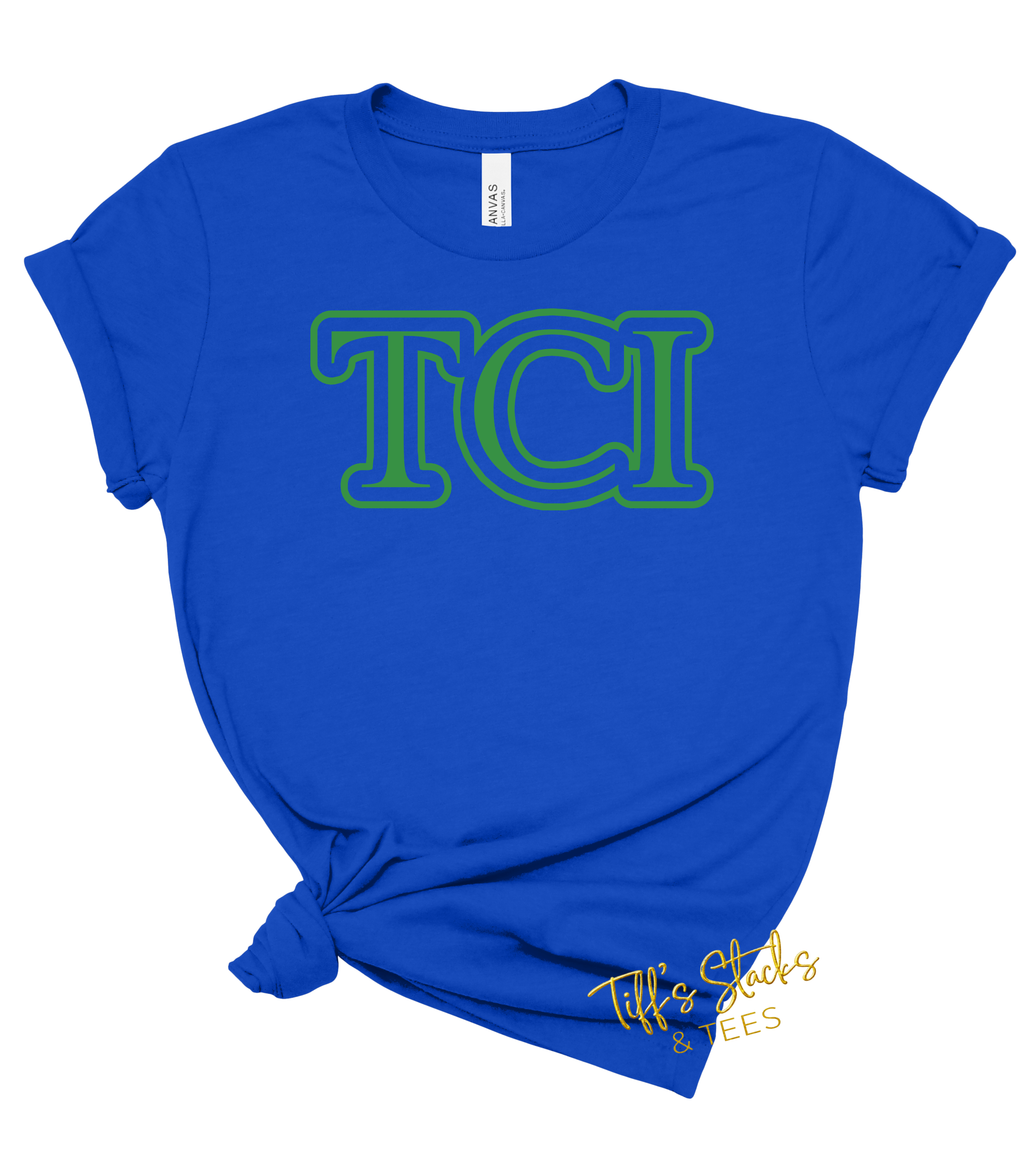 Custom School Mascot Bubble Double Outlined
