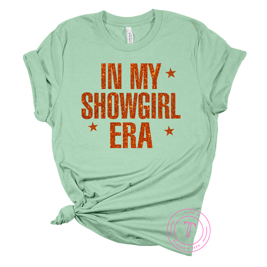 In My Showgirl Era Orange Glitter Youth