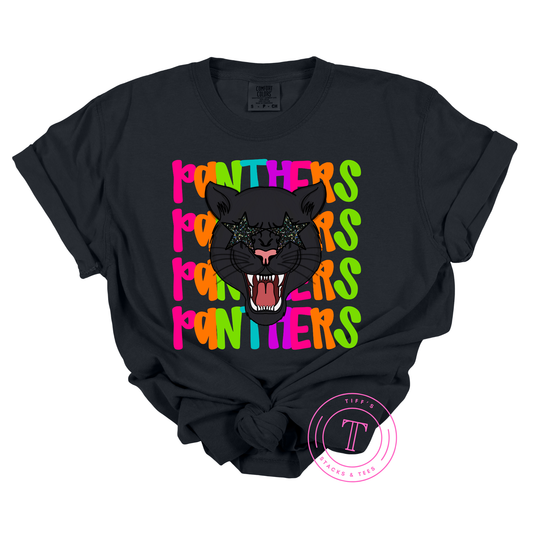 Panthers Preppy Neon Mascot
