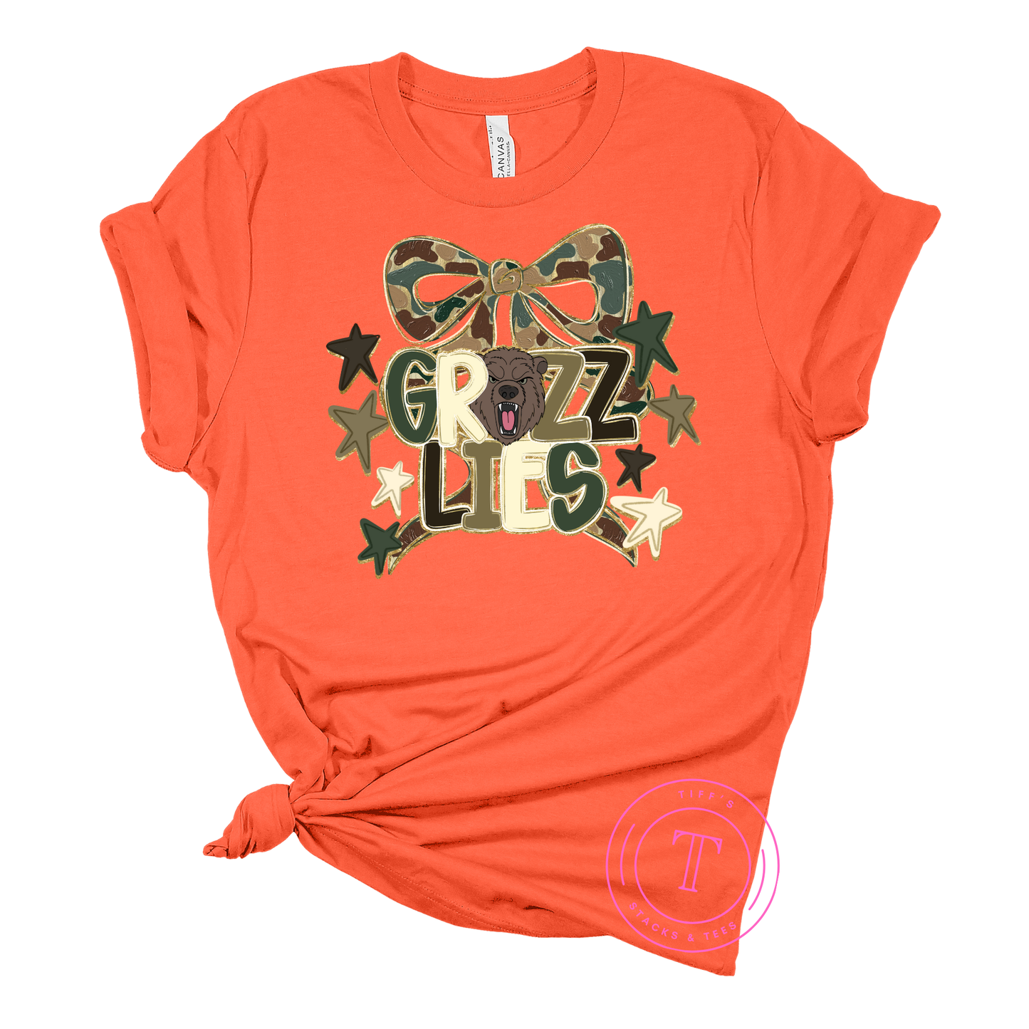 Grizzlies Camo Preppy Mascot Youth