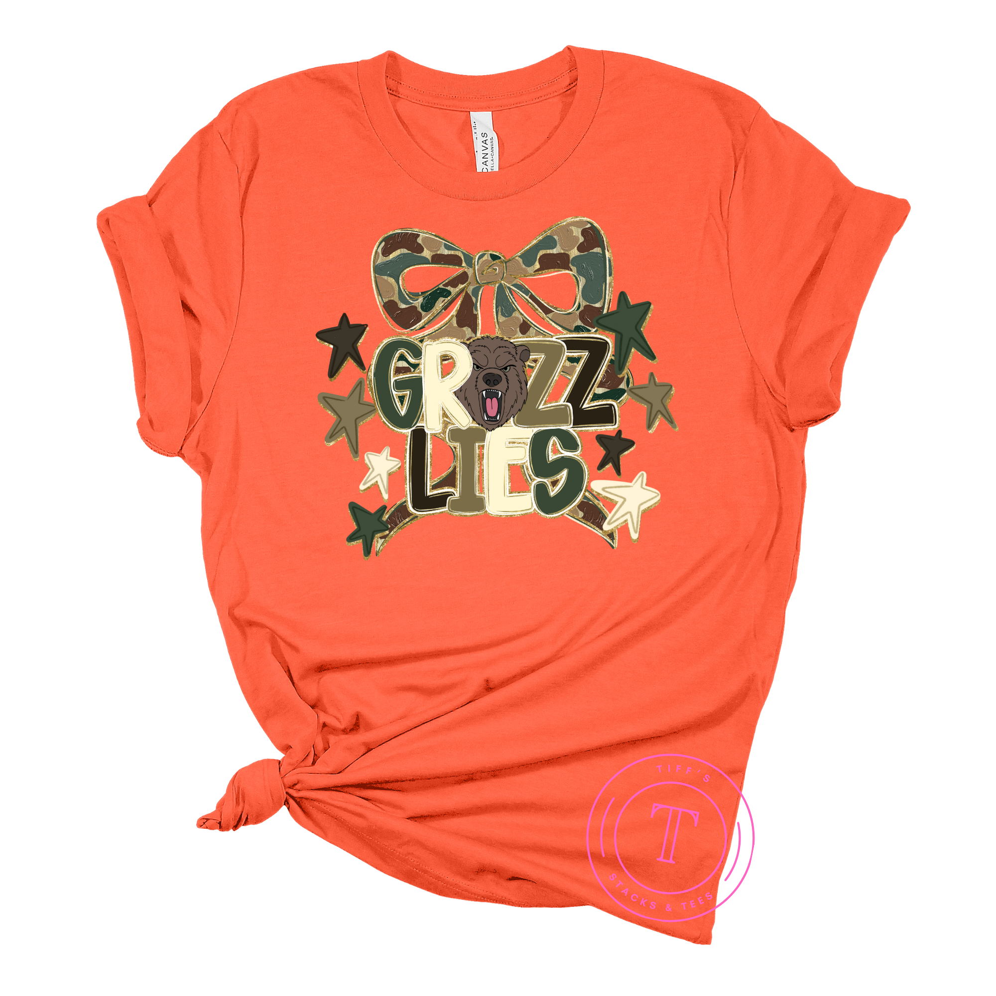 Grizzlies Camo Preppy Mascot Youth