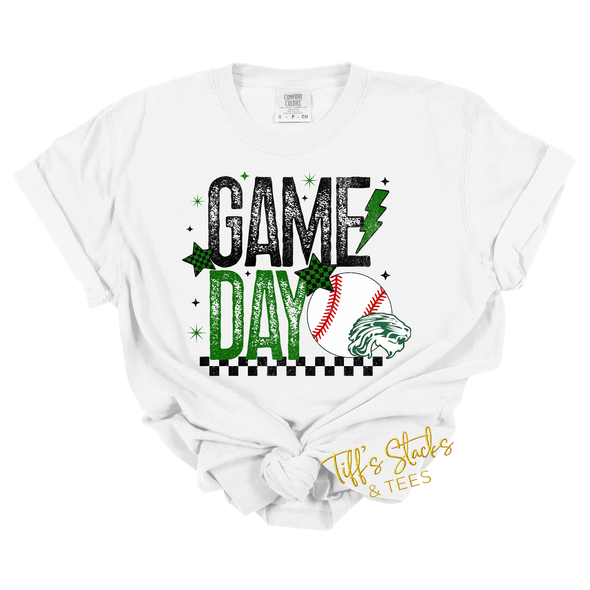 Lions Baseball Game Day Distressed