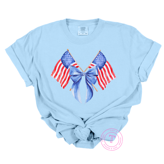 American Flag w/ Coquette Bow