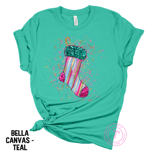 Brushstroke Stocking w/ Splatter Paint