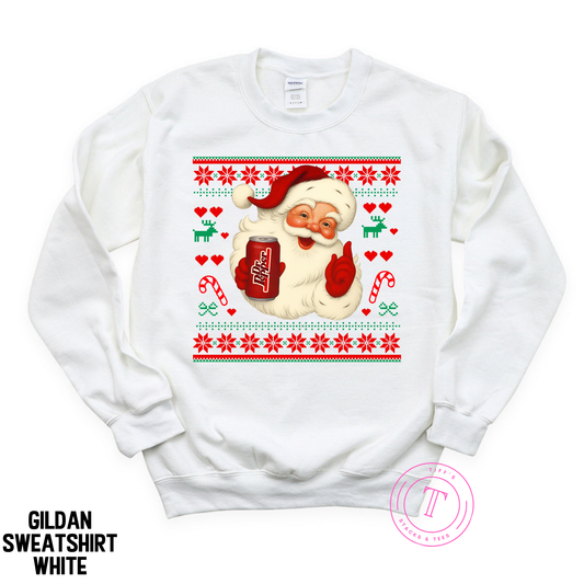 Santa w/ Dr Pepper Ugly Sweater