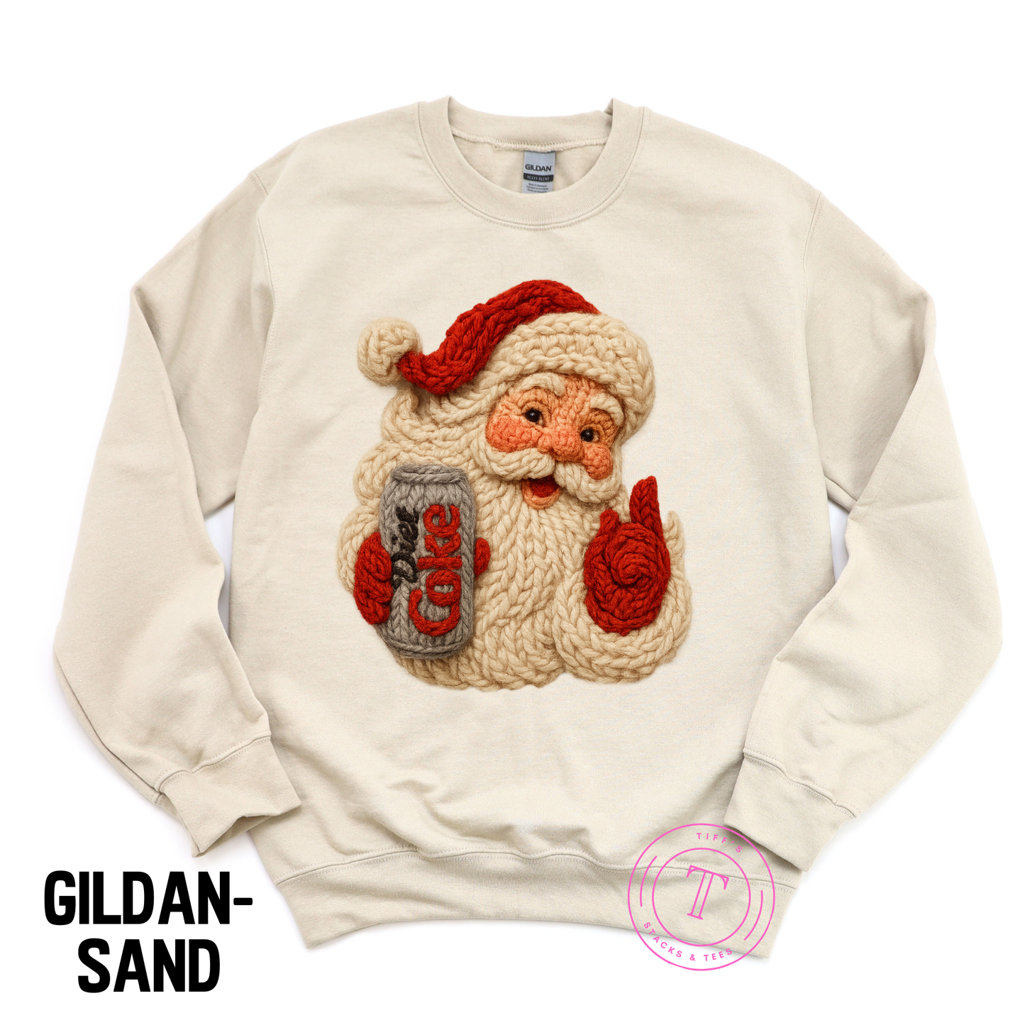 Santa w/ Diet Coke Faux Yarn