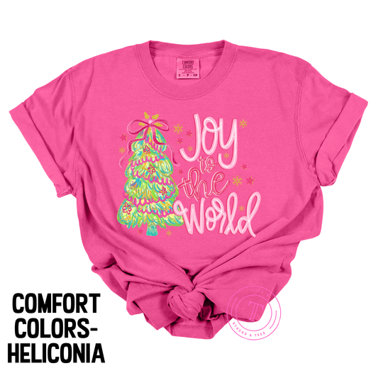 Joy to the World Christmas Tree Coquette Bow