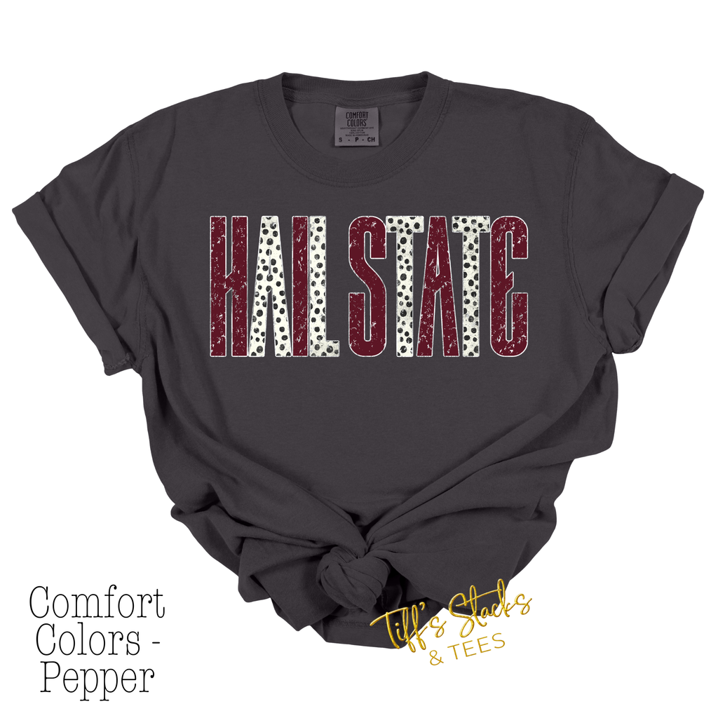 Hail State Distressed Metallic Dal Dot