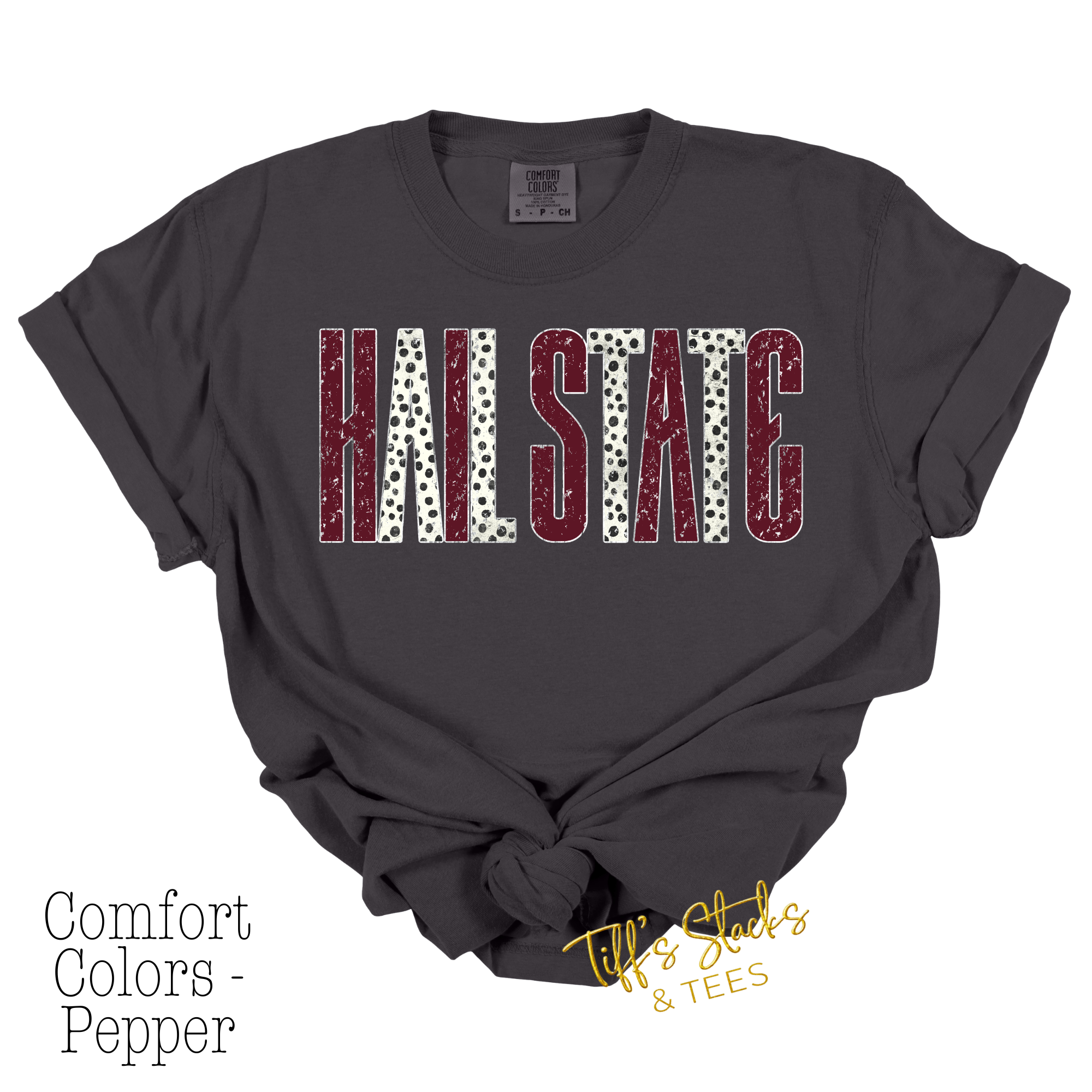 Hail State Distressed Metallic Dal Dot