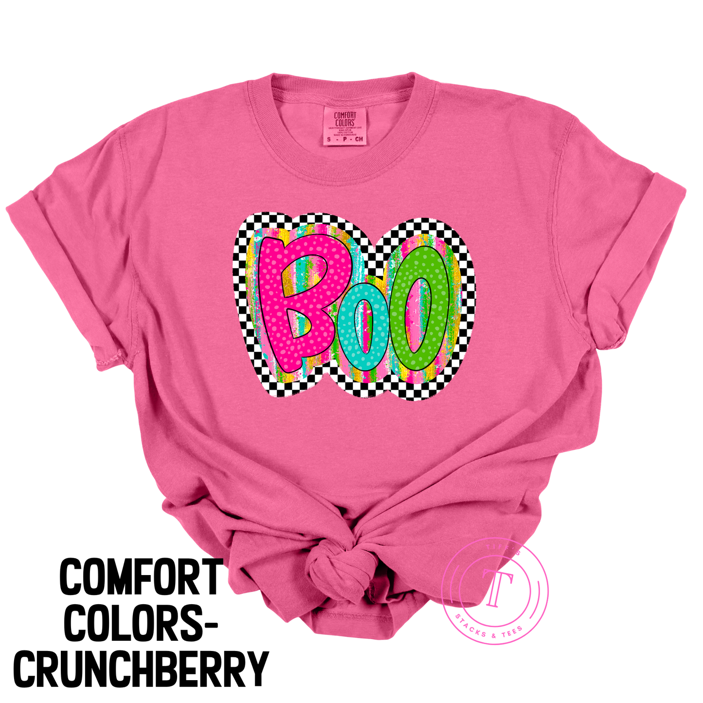 BOO Neon Checkered