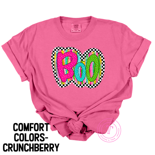 BOO Neon Checkered