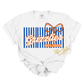 SOFL Grizzlies Cheer Striped Coquette Bow Youth